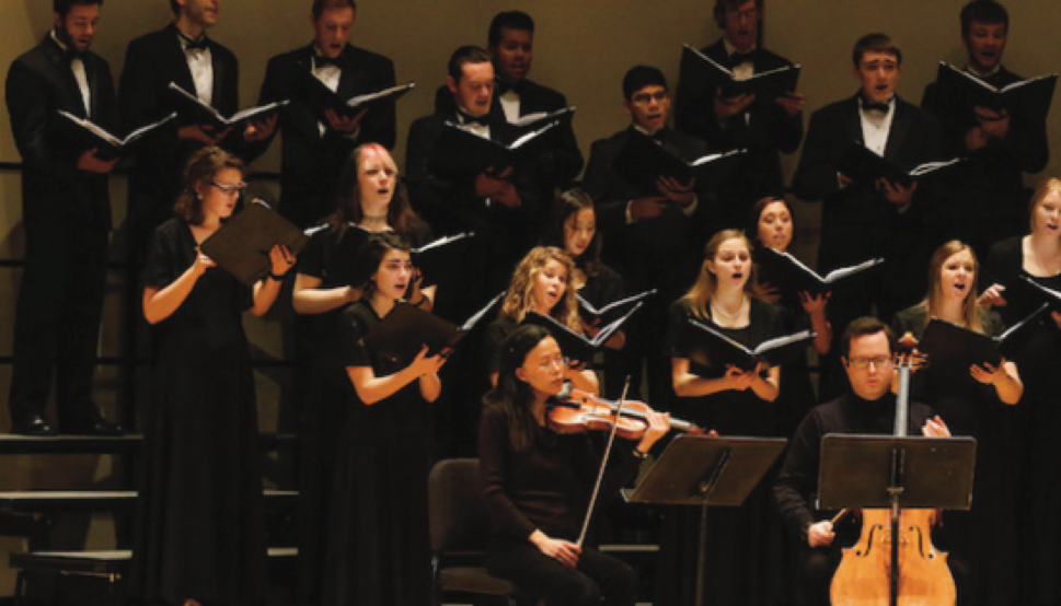 students performing